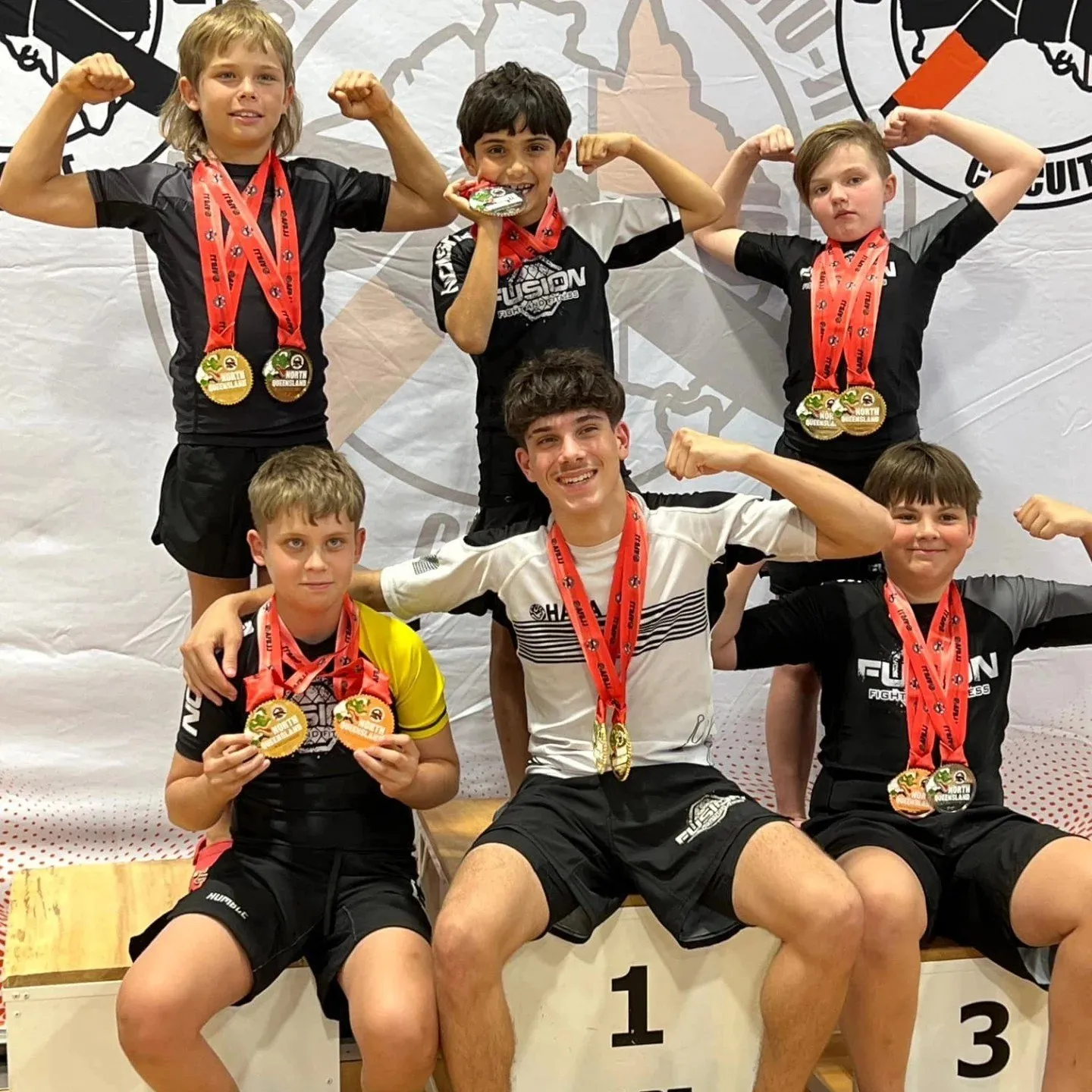 Bjj competition podium at The M A Connection